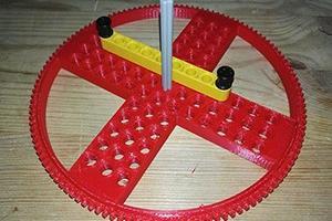 带安装孔的乐高 128 齿形齿轮