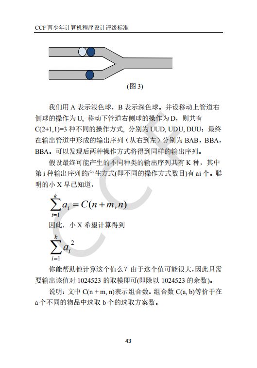 CCF中学生计算机程序设计能力等级评价等级标准