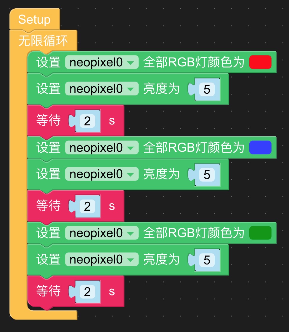 M5GO 控制灯条实现炫彩效果