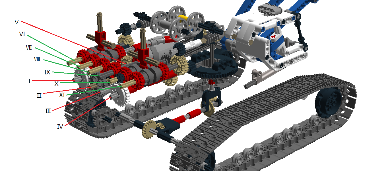 LEGO Technic乐高机械组的传动设计—— 42042 Crawler Crane履带起重机