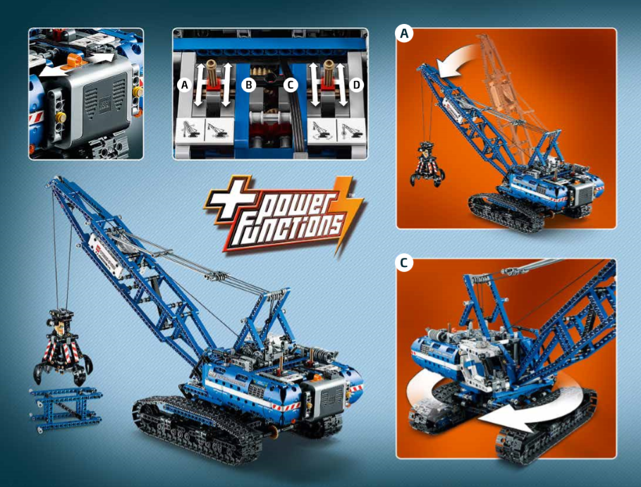 LEGO Technic乐高机械组的传动设计—— 42042 Crawler Crane履带起重机