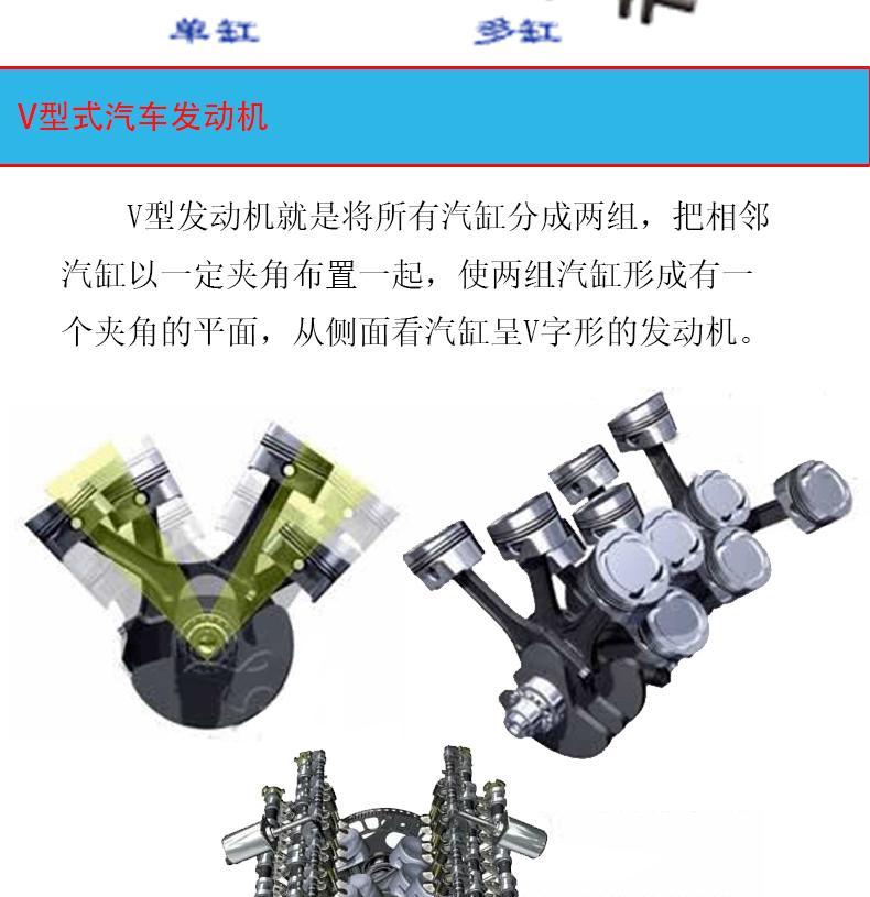 乐高积木拼装V8发动机演示发动机运行原理