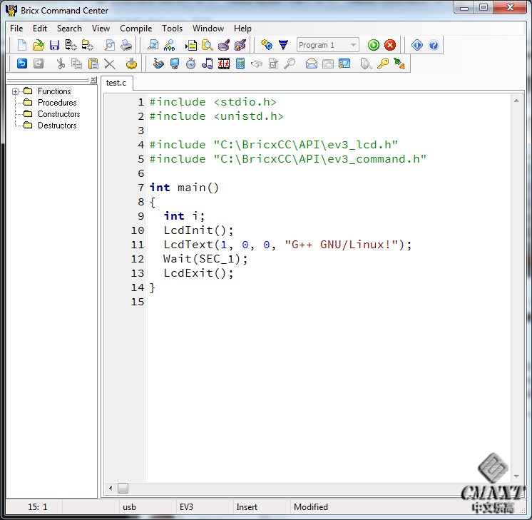imgFile 在BricxCC中用原生C++语言为EV3编程