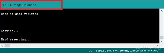 SPIFFS映像已上传到ESP32开发板 Arduino IDE中安装ESP32文件系统上载器插件