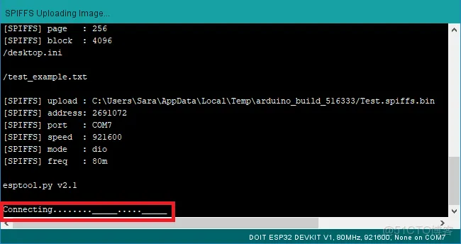 SPIFFS镜像连接到ESP32开发板 Arduino IDE中安装ESP32文件系统上载器插件