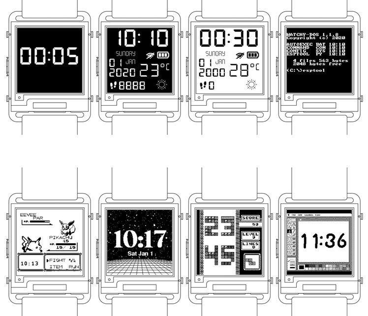 带开源硬件和软件的电子墨水手表
