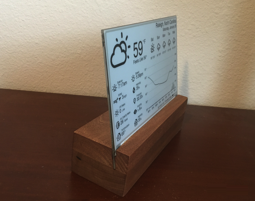 自制电子墨水屏的天气显示器
