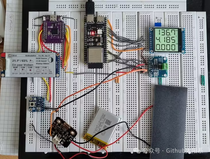 太阳能电子纸天气显示器